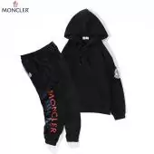 moncler tracksuit homems new season hoodie moncler awake black